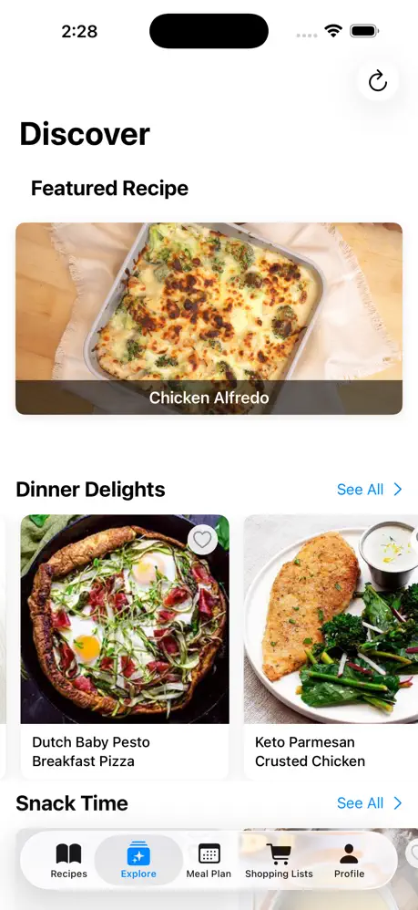 Crumb discover screen